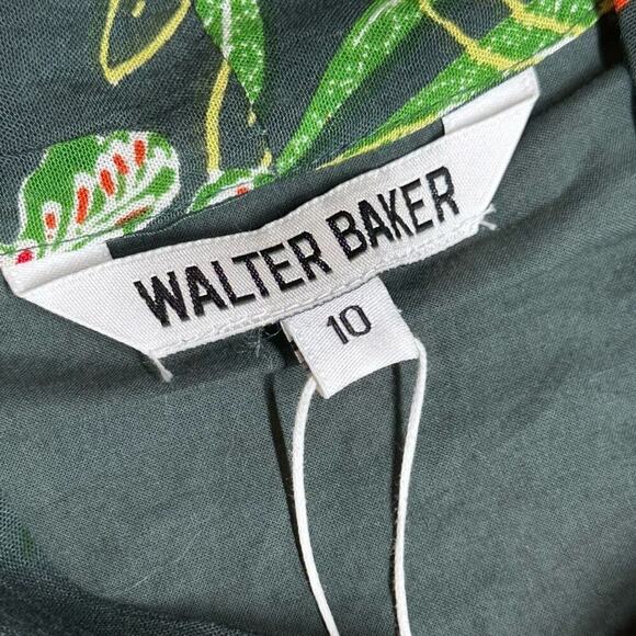 NWT | Walter Baker | Willette Floral Tie Sheath Mini Dress | Green | Size 10 - Picture 12 of 16